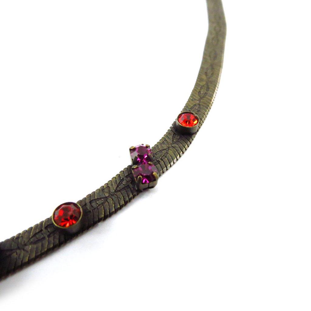 Les Trésors De Lily [J6989] - Designer Necklace 'Sissi' Red Pink