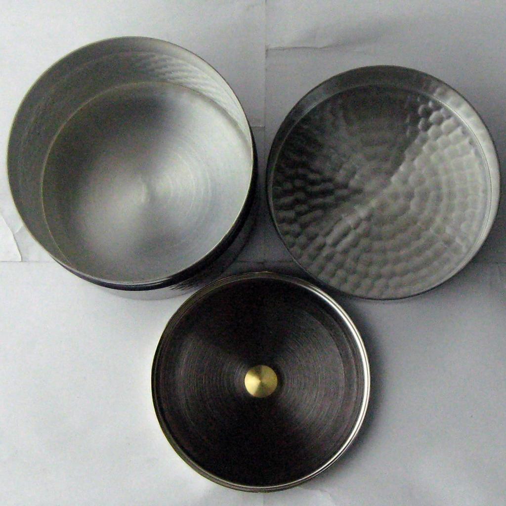 Nagao Pure Copper Tea Caddy Canister, Large, 9.0cm Diameter X 11cm Height, Boxed, SECCHU, Made In Japan