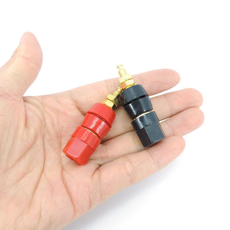 5 types red black Terminal Amplifier Speaker Brass Gold Plated 4mm Banana jack Plug Audio Socket Binding Post Power Connector
