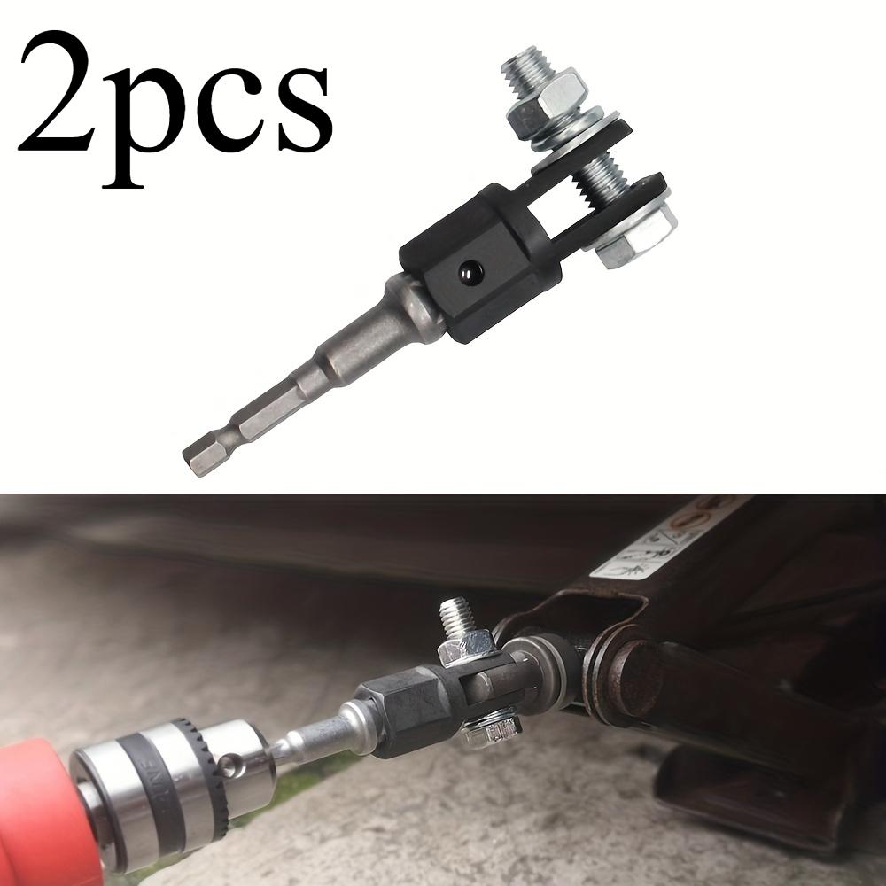 2pcs(Adapter + Steel Ball Post)Heavy-Drive High-Carbon Steel Jack Adapter | Adjustable Jaw Impact Wrench Socket with Hex Bolts for Automotive Repair