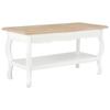 Day and Night - Day and Night Solid White Pine Wood Coffee Table Brown 87.5x42x44 Cm