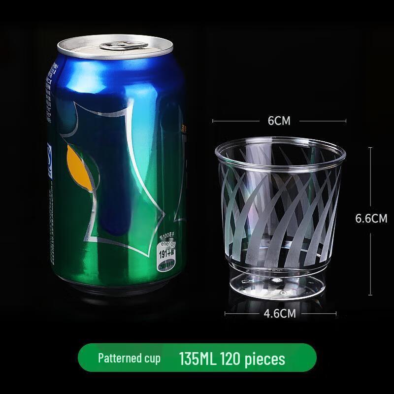 JINGRX 135ML Disposable Patterned Plastic Cups