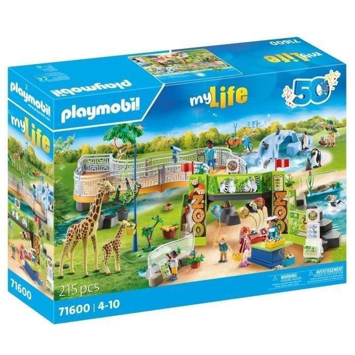 PLAYMOBIL 71600 Parc animalier avec visiteurs, My Life, 66 pièces, Dès 4 ans
