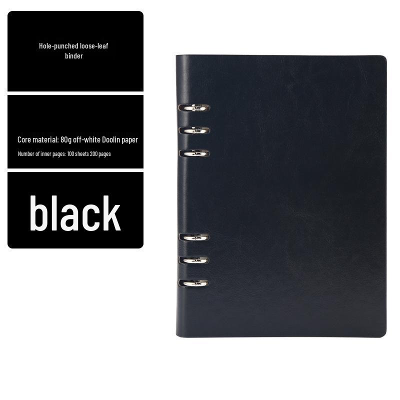 Premium Customizable Business Notebook for Meetings with Logo A6 чёрный