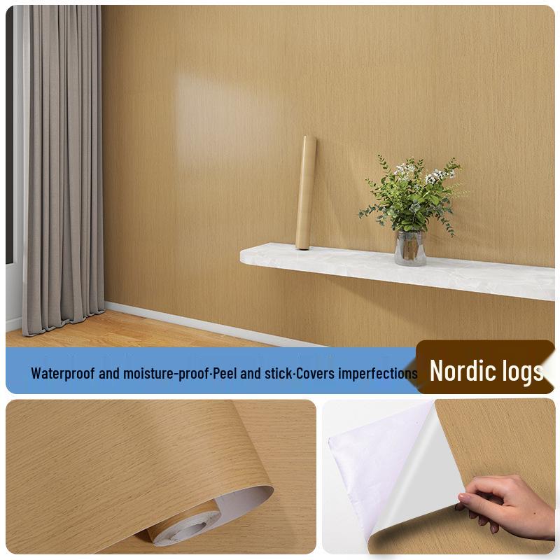 Folha Autoadesiva Espessa com Grão de Madeira: Adesivo de Madeira Falsa para Armários, Roupeiros, Portas, Mesas e Móveis