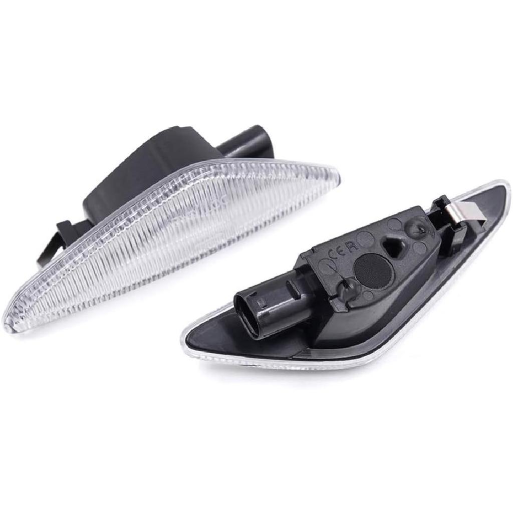 Clear Lens LED Side Marker Lights for 2007 2008 2009 2010 2011 2012 BMW E70 X5 E71 X5 E72 X5 F25 X3 Front Turn Signal Lights Lighting Housing OEM