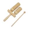 Chinese Bangzi Treble Bass Wooden Cylinder Clapper with Knocking Stick Children Percussion Set