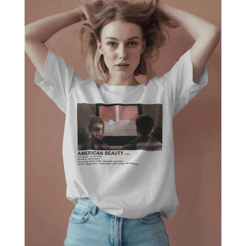 American Beauty Iconic Scene Shirt 90s Cult Movie Graphic Tee Summer Unisex Loose And Breathable Cotton Tshirt Top