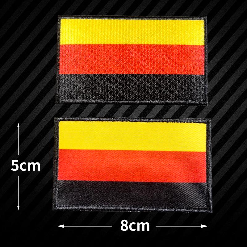 5 Stück Weltflagge Stickerei Stoffaufkleber Armband Klettverschluss DIY Aufnäher Stickerei Stoffaufkleber