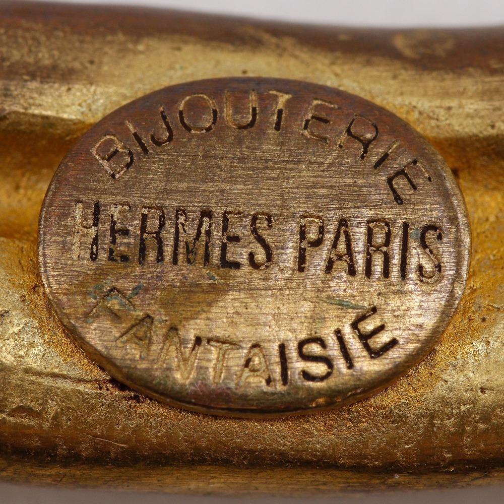 Hermes Mantel Choker Vintage Modeschmuck Vergoldet 79,6g Damen Gebraucht