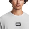 Under Armour Elevated Letter Print Wash Training Short Sleeve T-Shirt Men Tops Gray 1379552-014