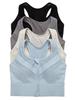 Women's Front Zipper High-Impact Sports Bra with Beautiful Back Design