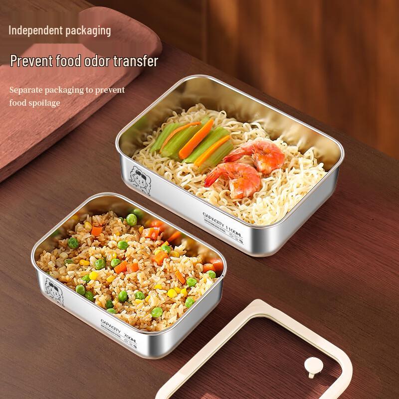 Wutuo Insulated Microwaveable Lunch Box with Glass Lid