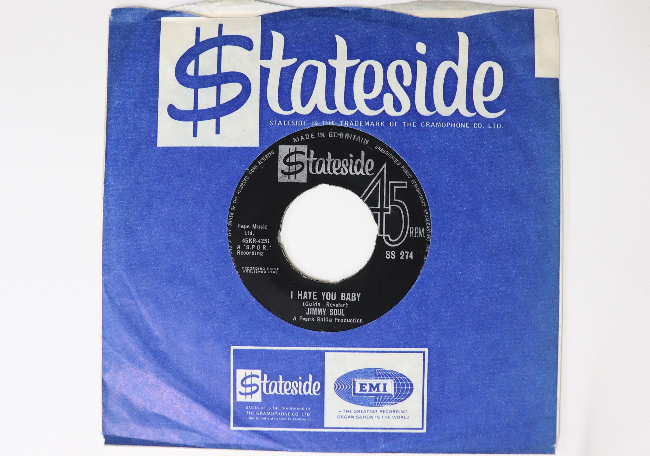 

7inch Record JIMMY SOUL I Hate You Baby Change Partners SS274 STATESIDE 1963 UK SoulFunk Used