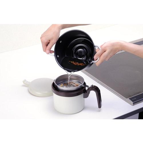 Small oil pot 0.8L white