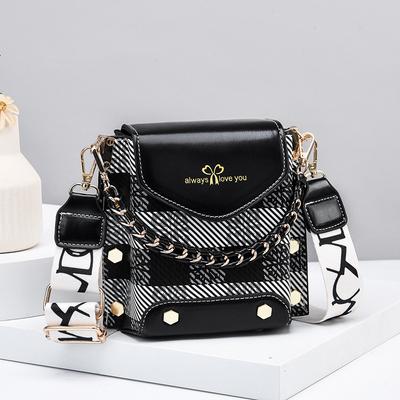 Spring and Summer Popular Foreign Girl Mobile Phone Bag Women's New High-grade Texture Crossbody Bag Niche Checkered Small Bag