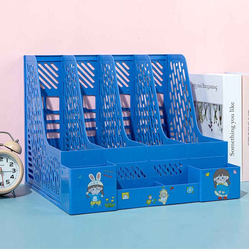 Thickened file rack desktop storage multi-layer file basket book stand storage rack data rack