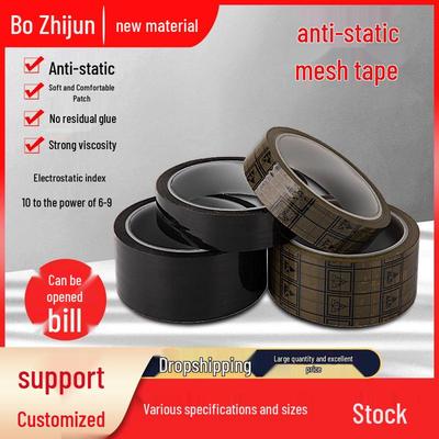 Černá antistatická mřížková páska - Bezezbytková pro elektronické balení a těsnění.