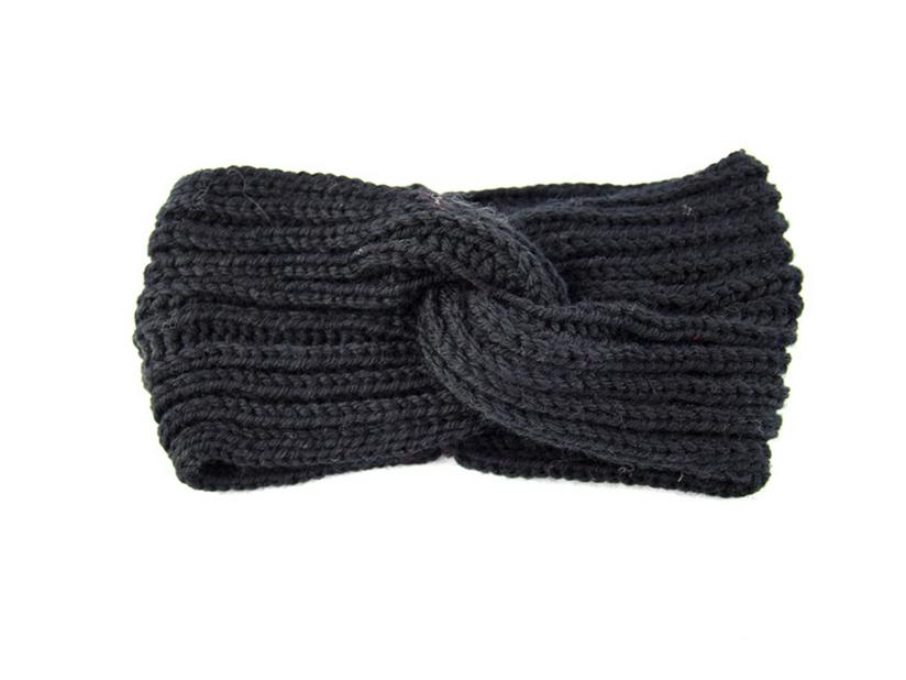 European & American Knitted Wool Cross Headband: Warm Autumn/Winter Fashion Ear Muff & Hair Accessory