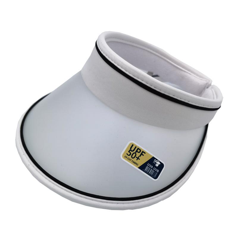Empty Top Sun Hat for Men and Women, Korean PU Sun Protection and UV Protection UPF + Going Out Cycling Sun Hat