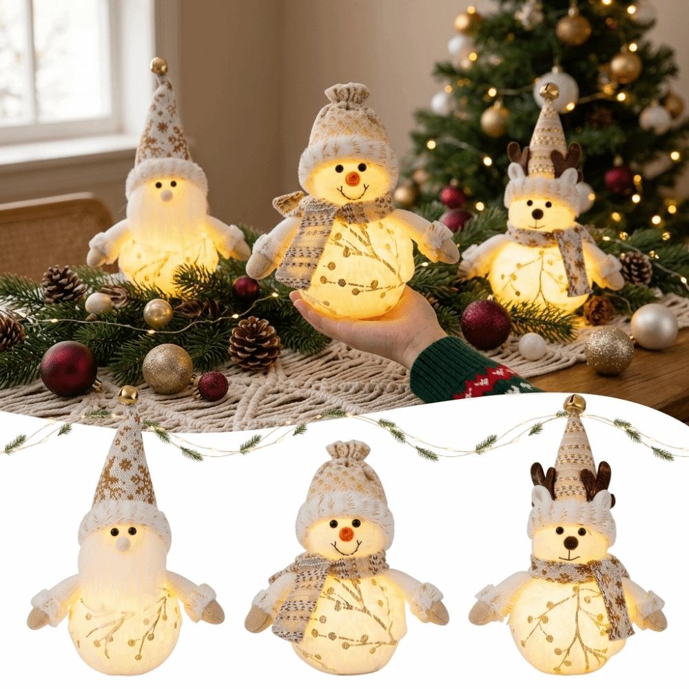 Night Light Christmas Figurines Tabletop Snowman Ornament  Christmas Ambience