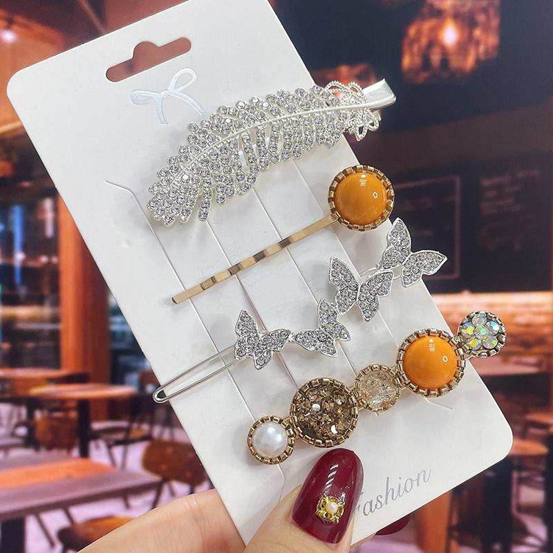 Matel Hair Clip For Women Girls Geometric Hairpin Barrettes Butterfly Bow Hair Grip Headwear Hair Accessories Gift