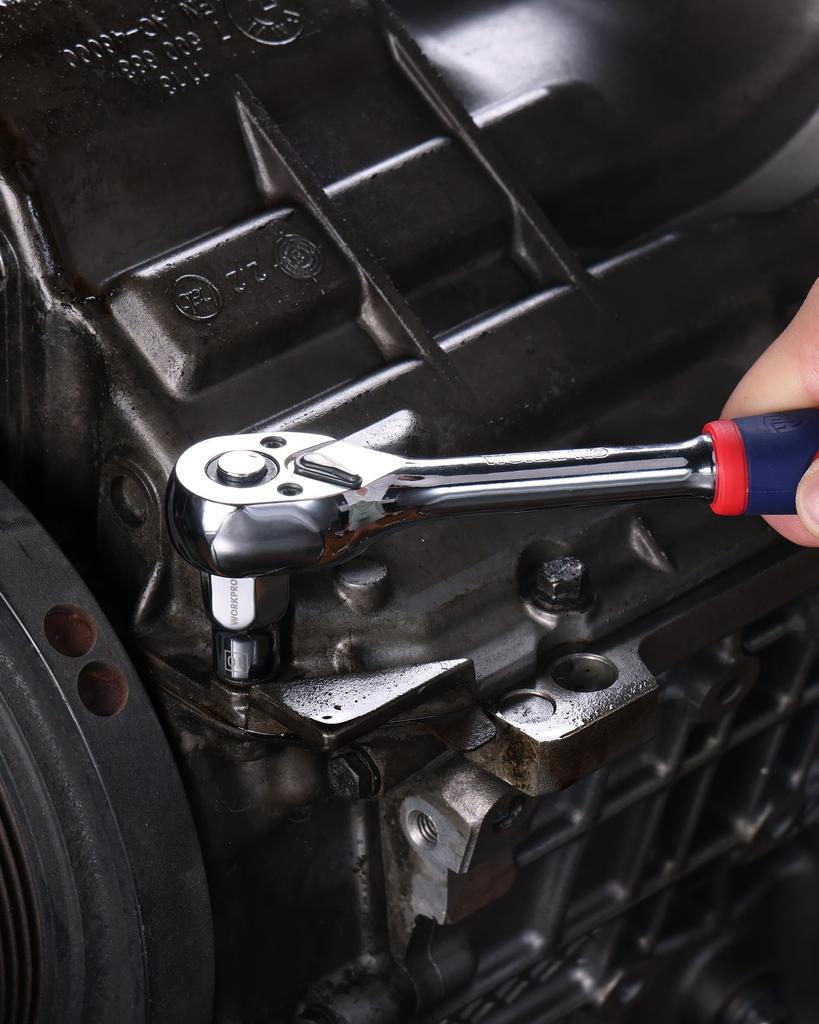 WORKPRO Hex Socket and 13mm with Storage for Repairs 10-Piece 6.35mm (1/4") Set, 4, 5, 6, 7, 8, 9, 10, 11, 12, Drives,