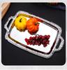 Stainless Steel Metal Tray Large Serving & Display Platter Elegant Silver Home Decor For Candy Charcuterie Dessert, Party