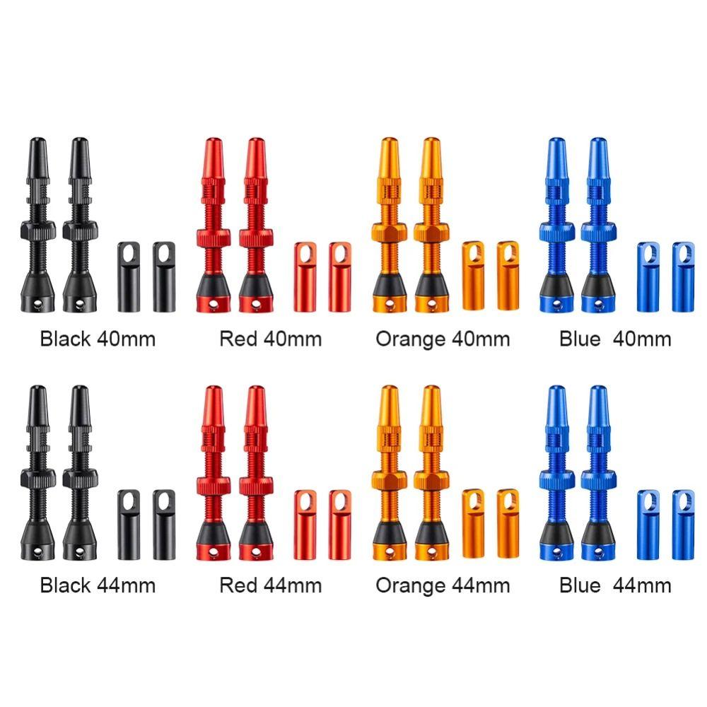 1 Pair 40mm/44mm/60mm Tubeless Tire Valves CNC Technology Bike Valve Kits  Mountain Road Bike