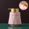 European Style 400ml Portable Soap Dispenser Shampoo Pack Gold Press Ceramic Lotion Bottle Toilet Kitchen Bathroom Accessories