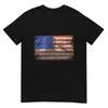 Military Patriotic American Flag Print On Back TShirt