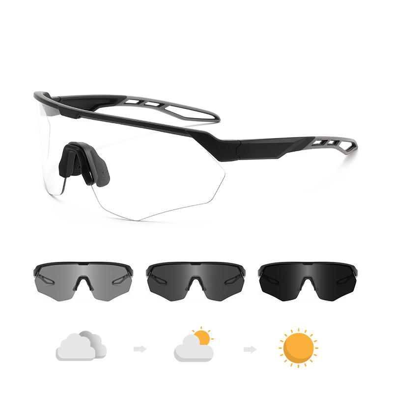 Wow Customized Cycling Glasses With Color Changing Light European American Outdoor Sports Protective Running Marathon Goggles