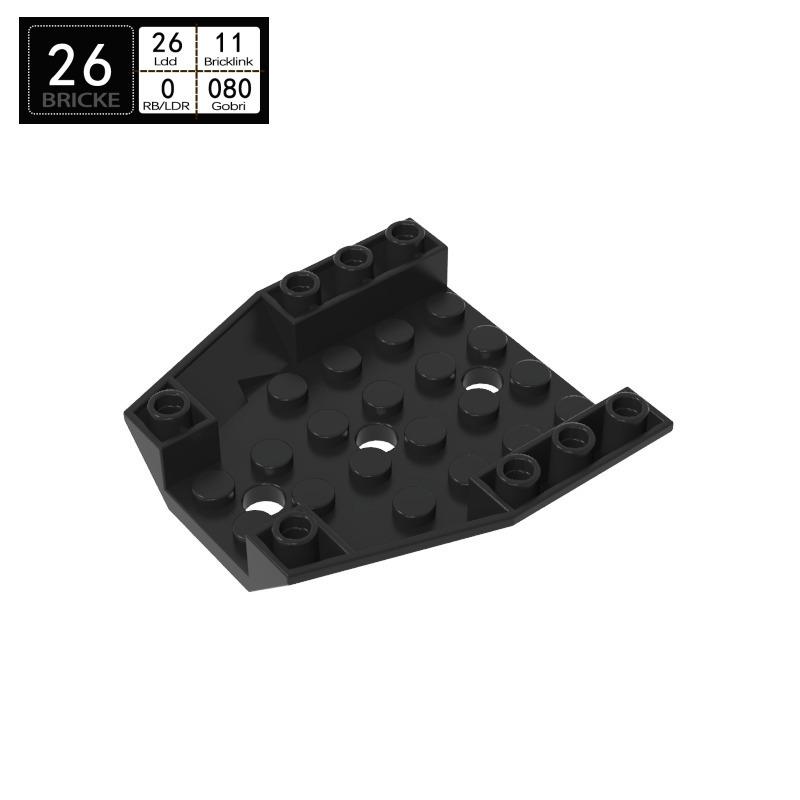 

BRICKE 29115 6x6 Inverted Slope Blocks, LEGO-Compatible MOC Loose Parts 50g (Approx. 9 pcs) чёрный