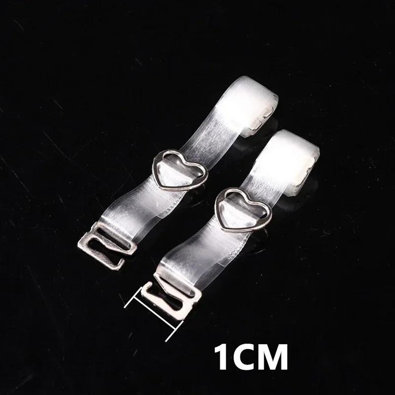 4/2 pièces Bretelles de Soutien-gorge Transparentes Invisibles Amovibles Silicone Élastique pour Femme Ceinture Réglable Antidérapante Lingerie Bretelle d'Épaule