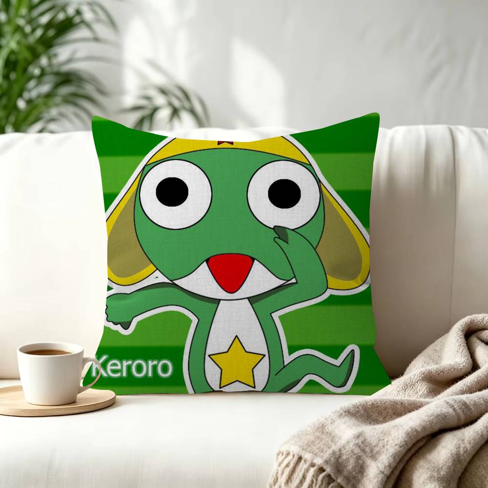 Hot Gunsou Keroro Frog Pillow Gift Home Office Decoration Bedroom Sofa Car Cushion Cover Case X