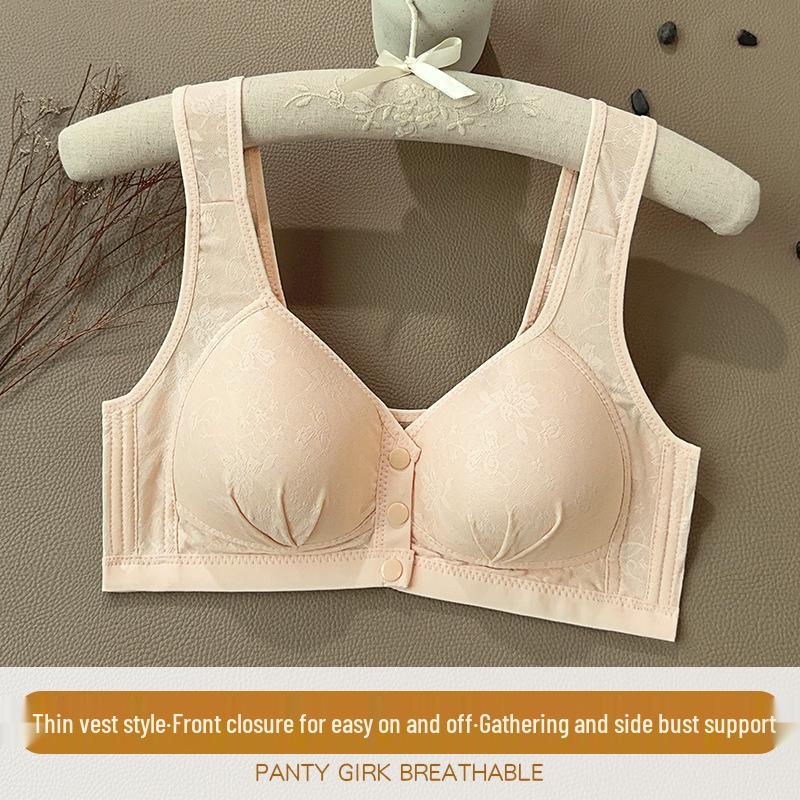 Front Buckle Push-Up Wire-Free Nursing Bra for Plus Size and Older Women