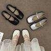 French Small Leather Shoes Women's 2025 New Autumn with Skirt Mary Jane Women's Shoes Evening Flat-bottomed Love Shallow Mouth Single Shoes