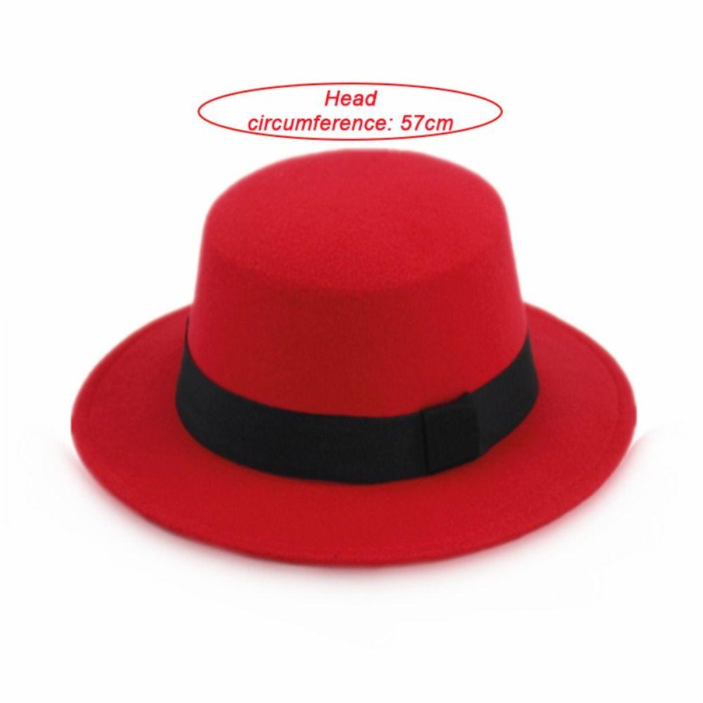 Solid Color Women Fedora Hats Felt Men Jazz Hat Fashion Elegant Bowler