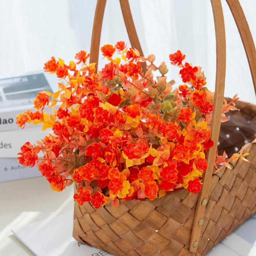 1/3pcs Artificial Plants Plastic Eucalyptus Leaves Christmas Decor Home Outdoor Garden Scrapbook Wedding Bride Holding Bouquets