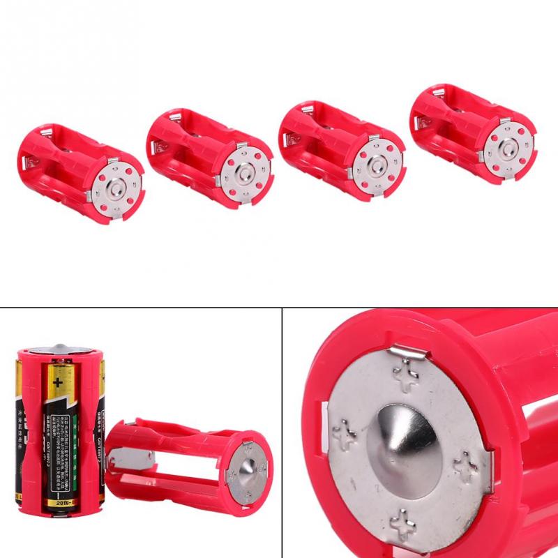 Buy 4 Pcs/Set 4AAA To C Size Parallel Battery Convertor Adapter Holder