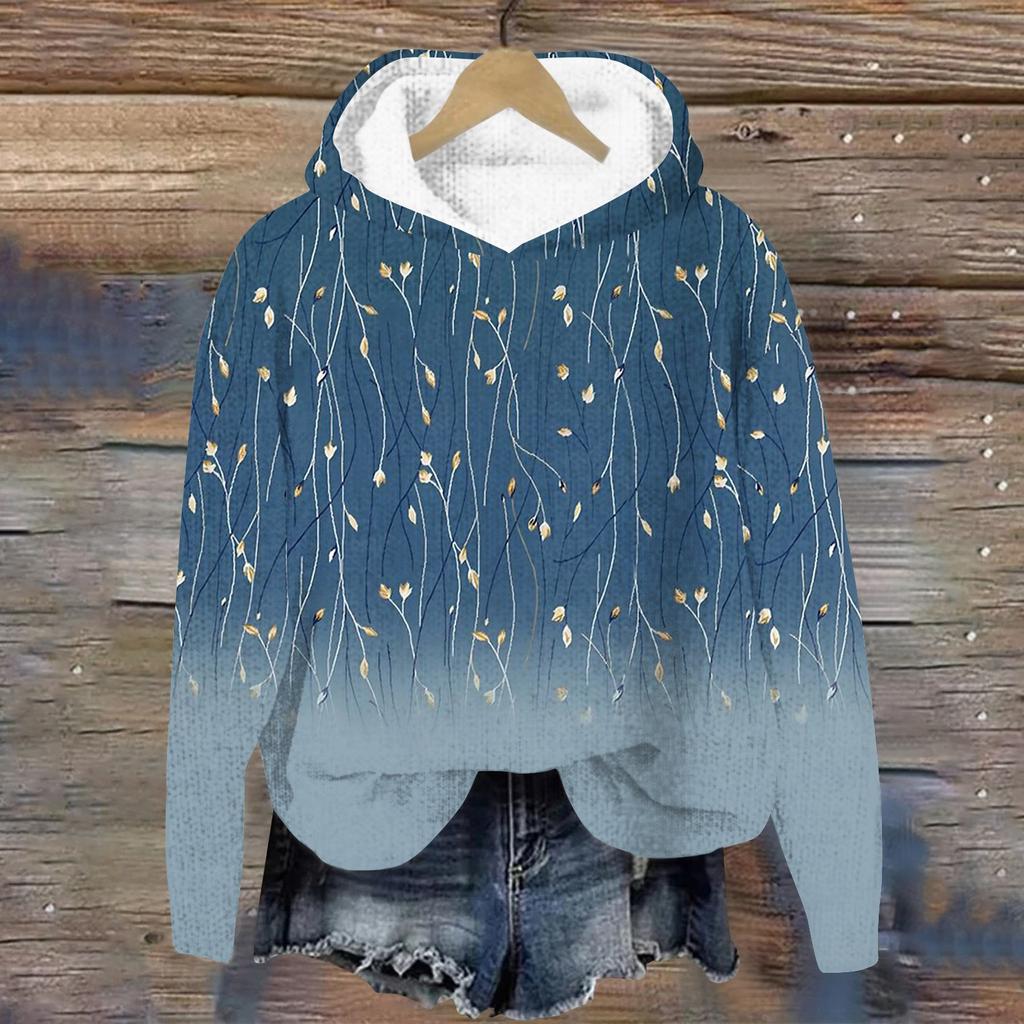 Women's Knit Sweater Cute Shirt Fall Crewneck  Pullover Tops Hoodied Sweatshirt