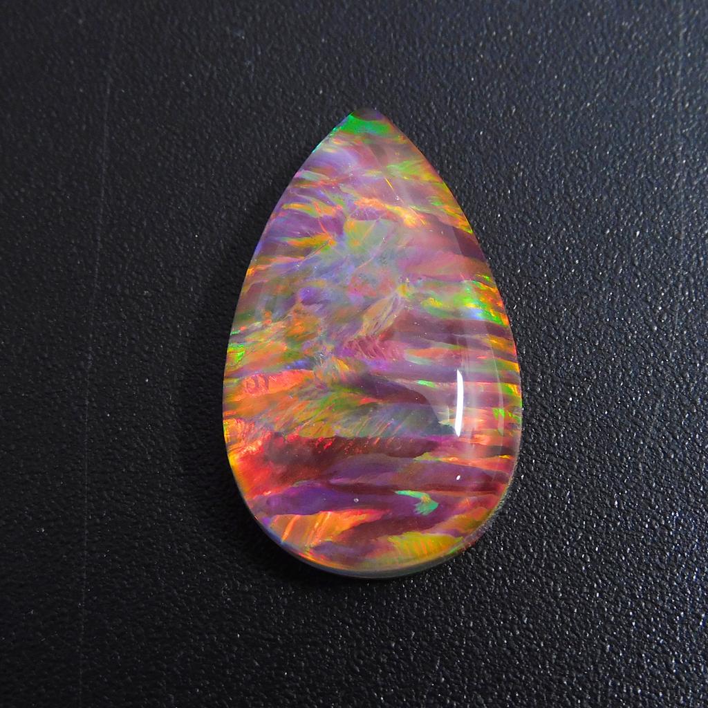 Certified Lab Created Boulder Opal 9.30 Ct Pear Fabulous Loose Gemstone