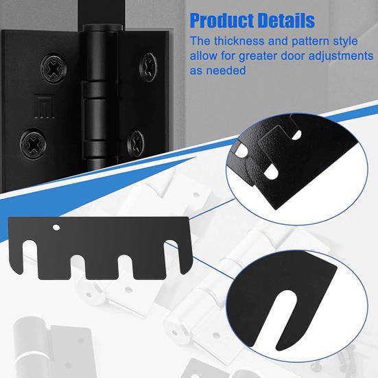 10/20Pcs Stainless Steel Door Hinge Shims Coated Finish Hinge Spacer Easy Installation Home Improvement