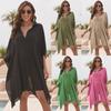Stylish Bamboo Cotton Loose Bikini Cover-up Cardigan for Beach and Sun Protection