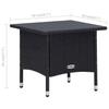 2 Piece Garden Lounge Set with Cushions Poly Rattan Black
