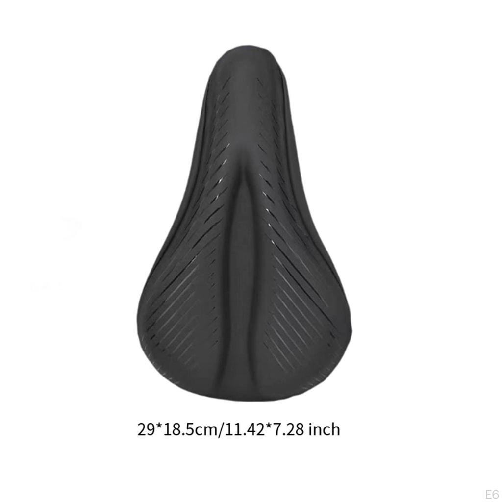 Bike Seat Cover Bicycle Saddle Comfortable Replacement Easy To Install Soft Silicone Padded