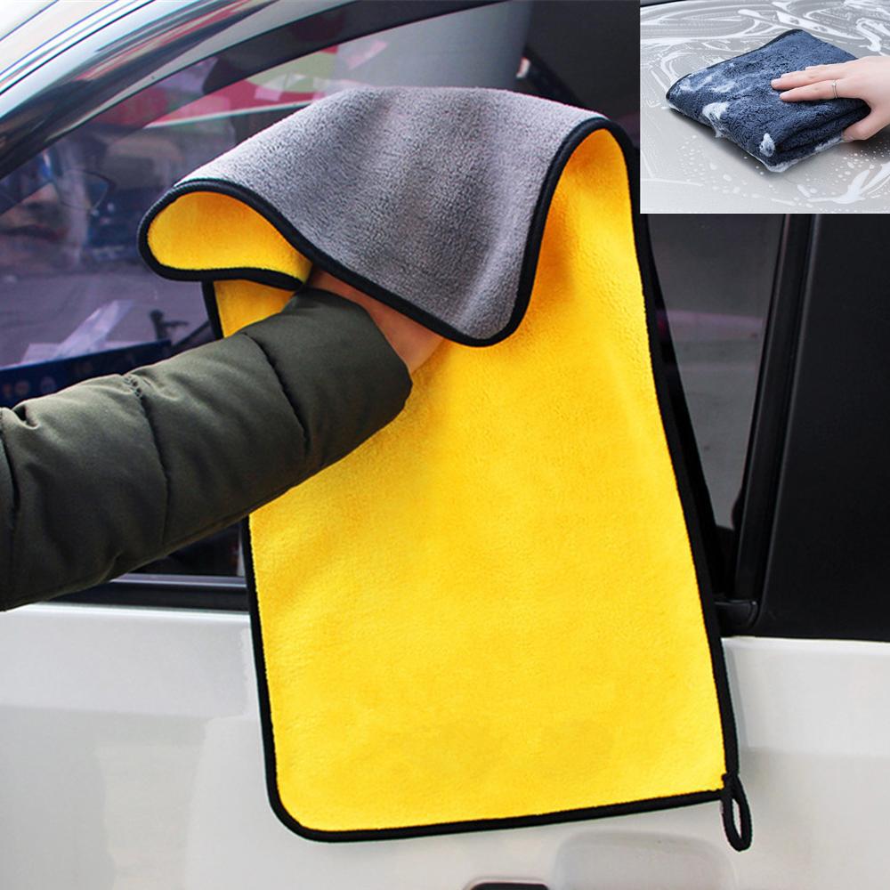 

1Pc High density 30x30/60CM Car Coral Fleece Wiping Rags Efficient Super Absorbent Microfiber Cleaning Cloth Home Car Wash