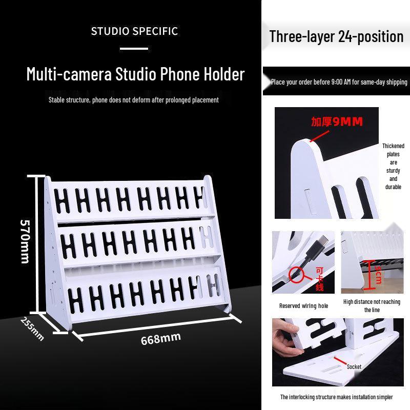 Multi-Device Vertical Charging Station: Simple Desktop Multi-Phone Holder