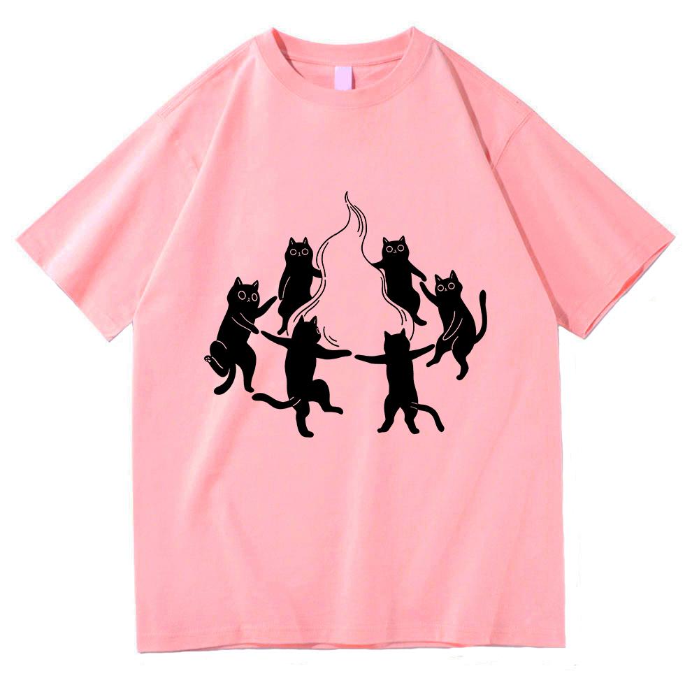 Cute Whimsical Cat T Shirt Kawaii Humor Cat Fashion Unisexunisex Clothing Cotton Graphic T Shirts Vintage Clothes For Days Gifts