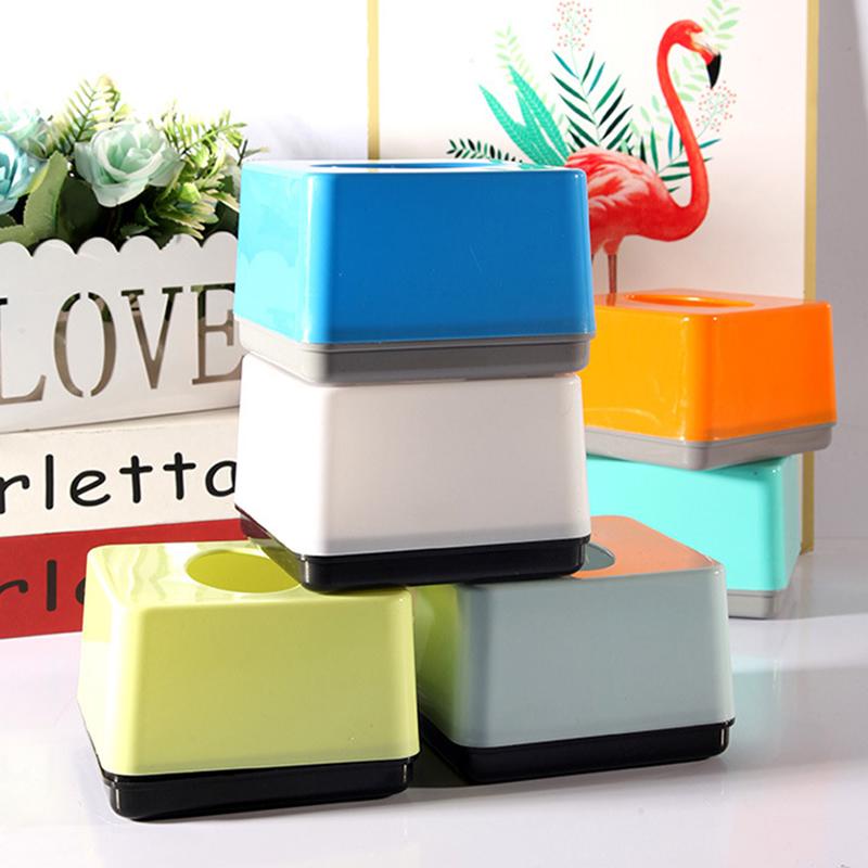 Commercial Grade Square Plastic Tissue Box Home Restaurant Living Room Drawer Type Can Print Logo Easy To Assemble Tissue Box